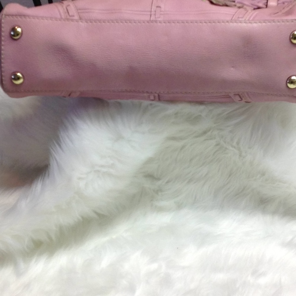 Coach Hampton pink pebbled leather satchel. - Picture 3 of 8